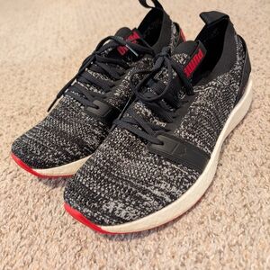 Puma Black and Red Running Shoes